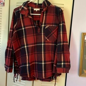 Plaid print long sleeve